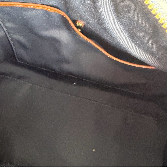 NWT Coach Rowan Large Satchel Bag In Loved Denim With Charms - Picture 8 of 16